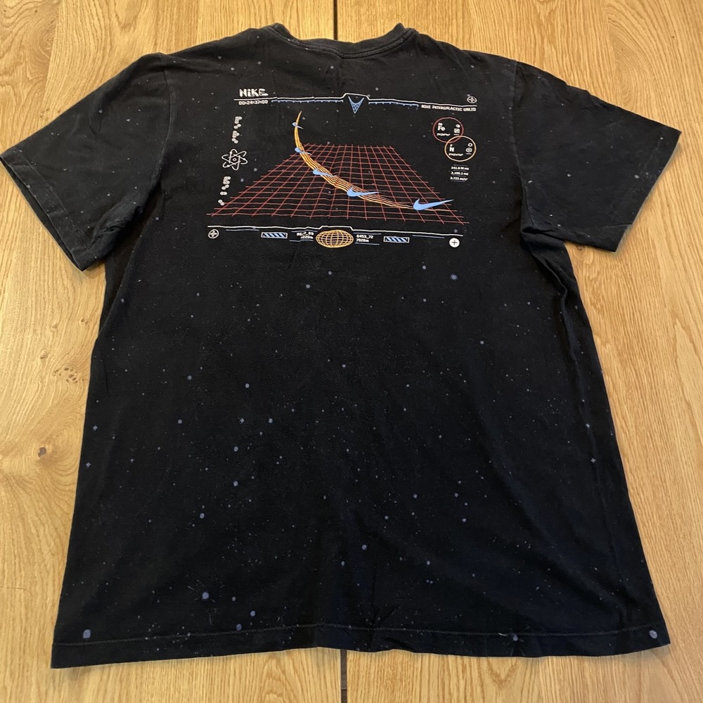 Nike Intergalactic UNLTD T-shirt men's medium black galactic print